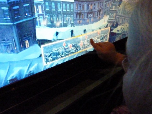 Zoe demonstrates the touch screens