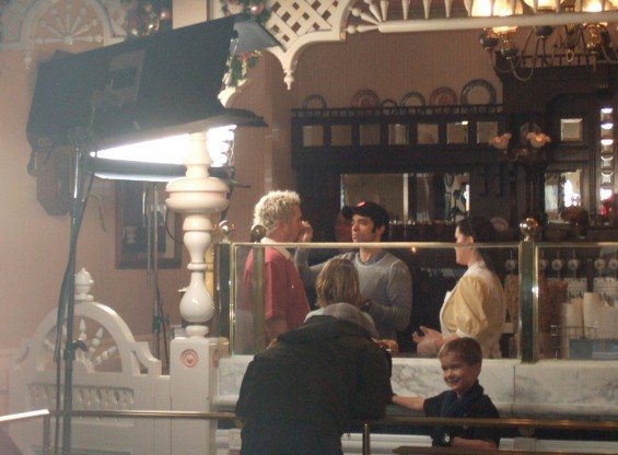 Guy shoots in the Gibson Girl Ice Cream Parlor