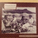 The Disney's enjoy a family vacation on Oahu with Diamond Head in the background.