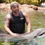 Survivor Villain Russell Hantz with Dexter at Discovery Cove in Orlando