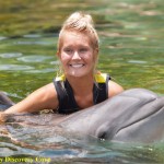 Survivor Winner Natalie White with Dexter at Discovery Cove in Orlando
