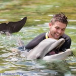 Survivor winner Todd Herzog with Dexter at Discovery Cove in Orlando