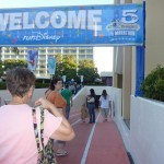 DL 5K Half Marathon - entering the registration garage