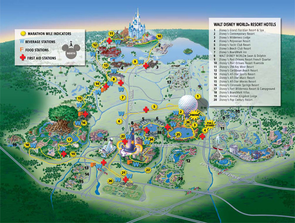 walt disney world magic kingdom map. Walt Disney World Marathon