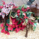 DL Rustic Holiday Decor - Antique Horse Planter