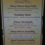 DL Princess Fantasy Faire Schedule