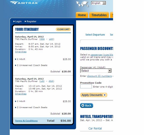 DL Anaheim to LAX Union Station Ticketing