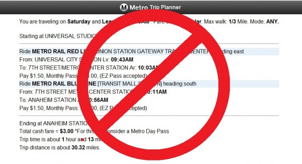 Don't Use this Metro Route