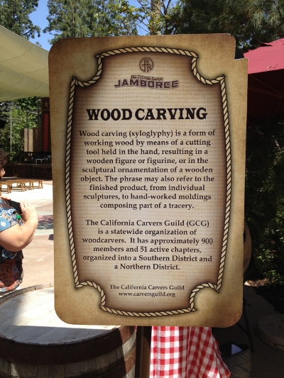 DL Big Thunder Jamboree Woodcarver Sign
