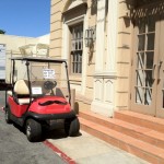 DL Movie Studio Tours Paramount Golf Cart at the Cooper Building
