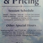 Ice Rink Schedule and Prices