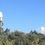 The 150-foot solar observatory on the left and 60-foot solar observatory on the right