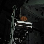 The platform Edwin Hubble sat upon when studying space through the 100-inch telescope